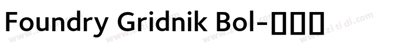 Foundry Gridnik Bol字体转换